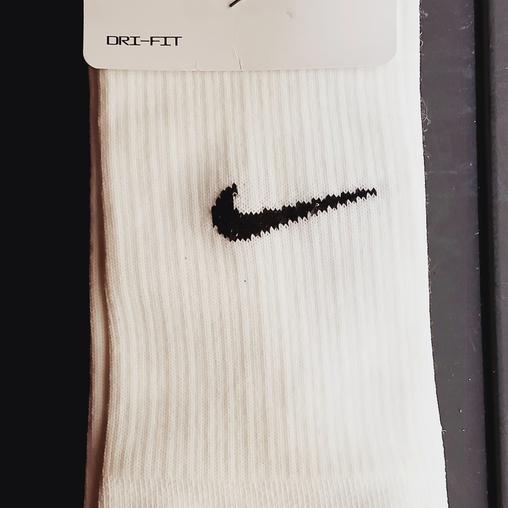 Nike Dri-FIT Black and White Athletic Socks